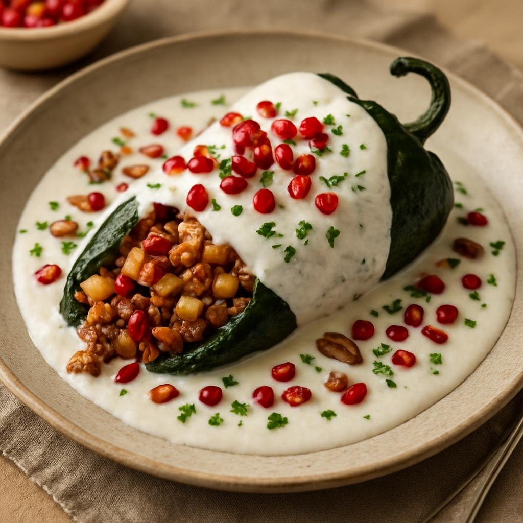 Entree: Mexico – Tlaxcala, Central Mexico – Chiles en Nogada recipe
