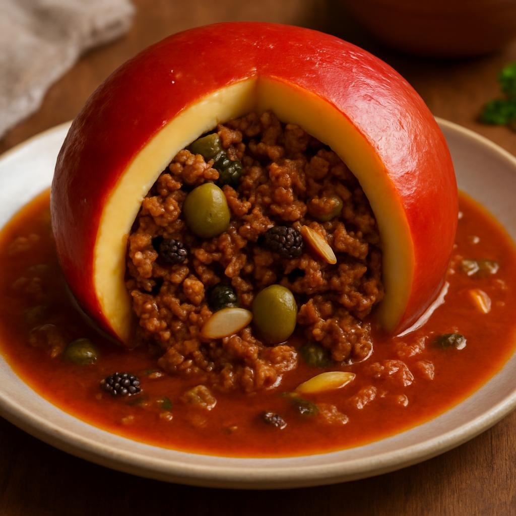 Entree: Mexico – Campeche, Yucatan Peninsula Mexico – Queso Relleno (Stuffed Edam Cheese) recipe