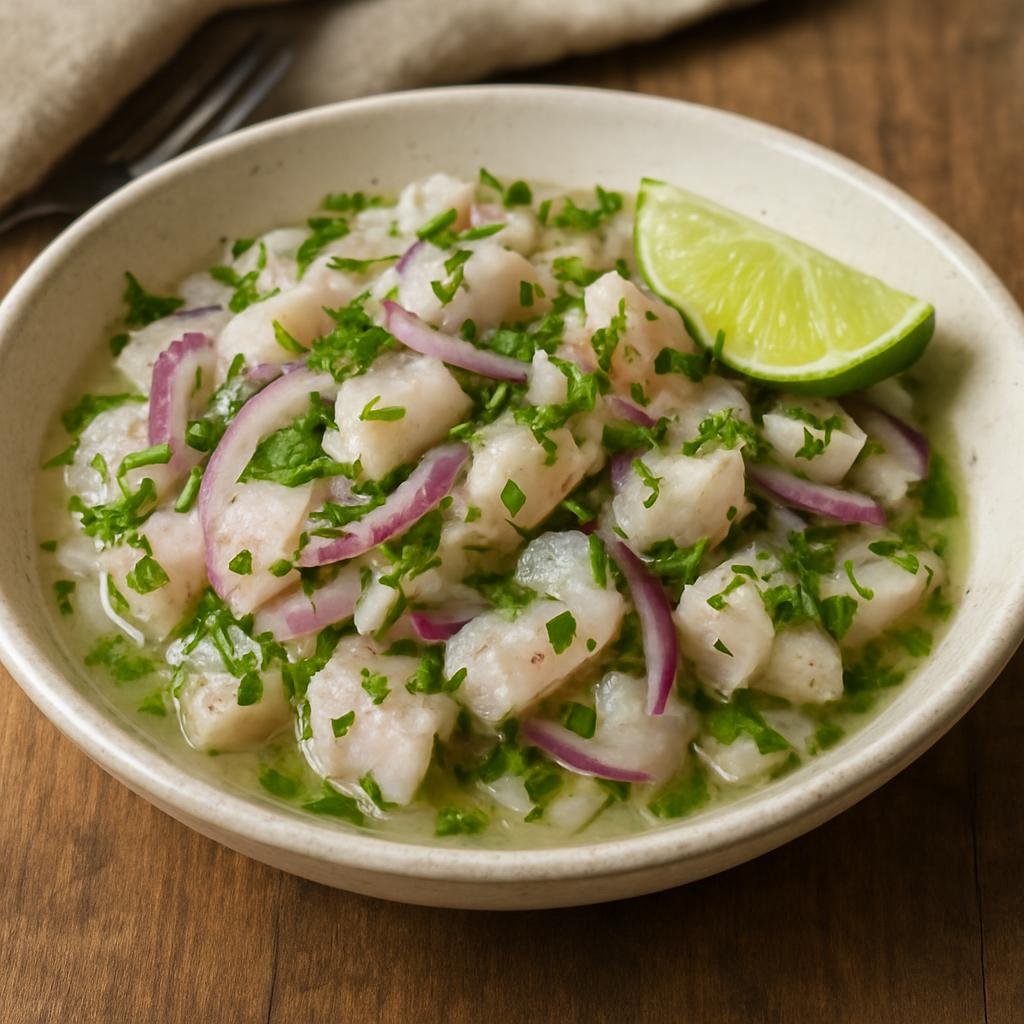 Entree: Mexico – Baja Peninsula Mexico – Ceviche de Sierra (Spanish Mackerel Ceviche) recipe