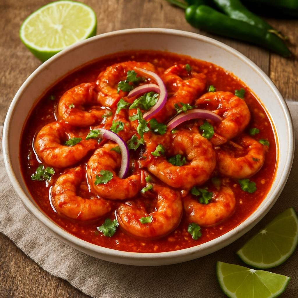 Appetizer: Mexico – Nayarit, Pacific Coast Mexico – Aguachile (Chili-Lime Shrimp) recipe