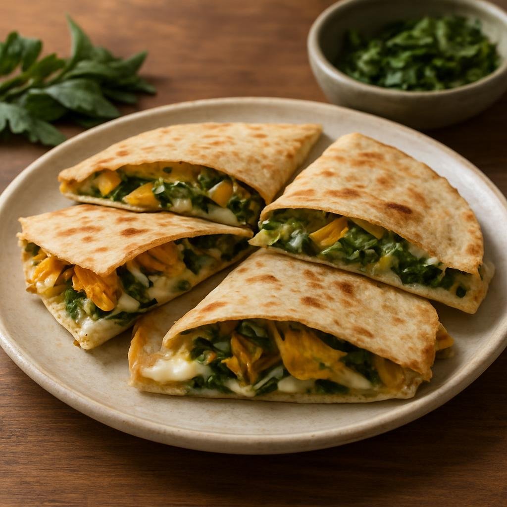 Appetizer: Mexico – Tlaxcala, Central Mexico – Quesadillas de Flor de Calabaza (Squash Blossom Quesadillas) recipe