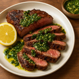 Entree: Argentina – Grilled Tri-Tip with Lemon-Garlic Chimichurri recipe