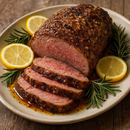 Entree: United States – Oven-Roasted Lemon-Garlic Tri-Tip with Rosemary recipe