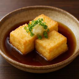 Appetizer: Japan – 揚げ出し豆腐 ➤ Agedashi dōfu (Lightly fried tofu in dashi sauce) recipe
