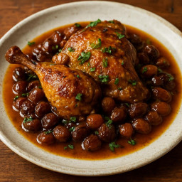 Entree: France – Faisan aux raisins (Pheasant with raisins) recipe