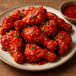 Appetizer: South Korea – 양념치킨 ➤ yangnyeom-chikin (seasoned (sauced) Korean fried chicken) recipe