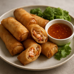 Appetizer: Vietnam – Southern Vietnam – Chả giò tôm (Vietnamese fried shrimp spring rolls) recipe
