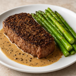 Entree: France – Steak au poivre (peppercorn-crusted steak) recipe
