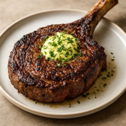 Entree: United States – Tomahawk Steak with Herb Butter recipe