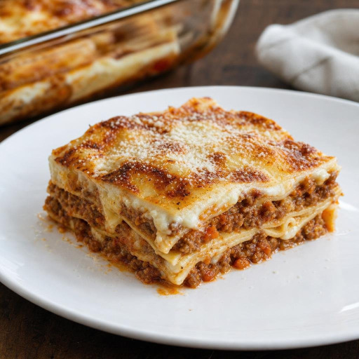 Entree: Italy – Emilia-Romagna – Lasagne alla Bolognese (Lasagna made with Bolognese ragù and béchamel) recipe
