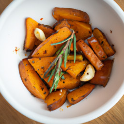 Side Dish: United States – Roasted Sweet Potatoes with Rosemary and Garlic recipe