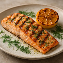 Entree: Norway – Grilled Lemon-Dill Salmon recipe
