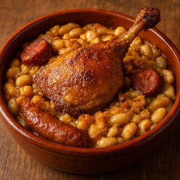 Entree: France – Toulouse / Languedoc – Cassoulet de Toulouse (Toulouse-style cassoulet (white bean stew with duck confit)) recipe