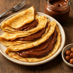 Dessert: France – Brittany – Nutella Crêpes (Hazelnut‑chocolate spread thin pancakes) recipe
