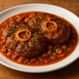 Entree: Italy – Lombardy – Osso Buco alla Milanese (Braised veal shanks (Osso Buco)) recipe