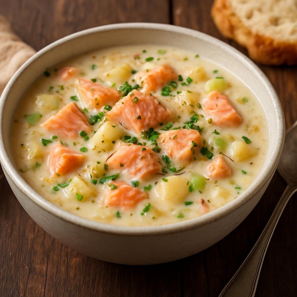 Entree: United States – Alaska – Alaskan Smoked Salmon Chowder recipe