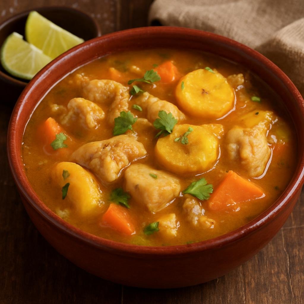 Entree: Honduras – Southern Culinary Region – Sopa de Mondongo (Hearty Honduran tripe soup with root vegetables and plantain) recipe