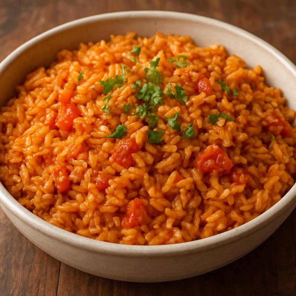 Entree: Sierra Leone – National Cuisine – Jollof Rice Tomato-Pepper Rice recipe