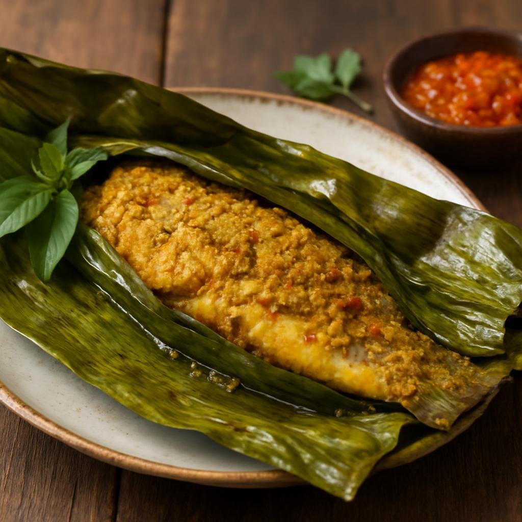 Entree: Timor-Leste – National Cuisine – Ikan Pepes (Banana-leaf steamed or grilled fish) recipe