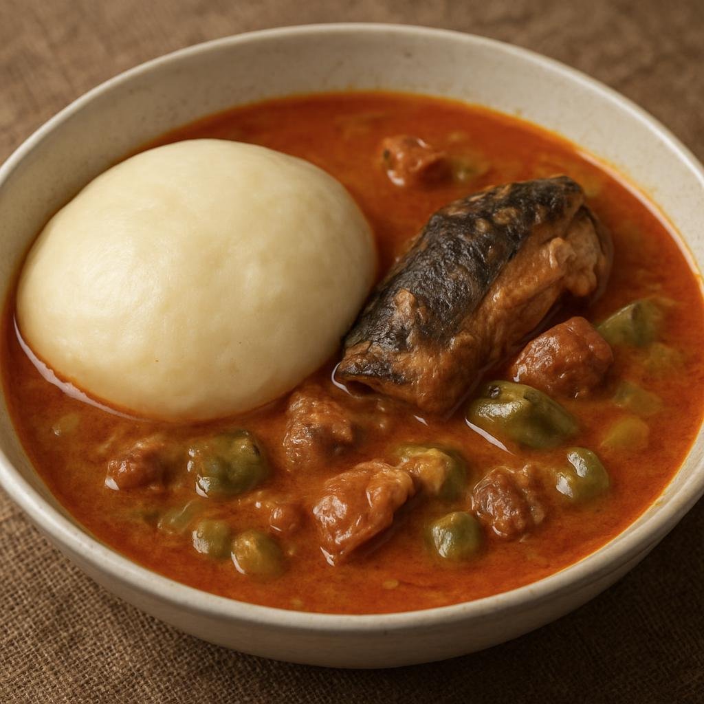 Entree: Togo – Fufu et soupe légère (Fufu with Light Soup) recipe