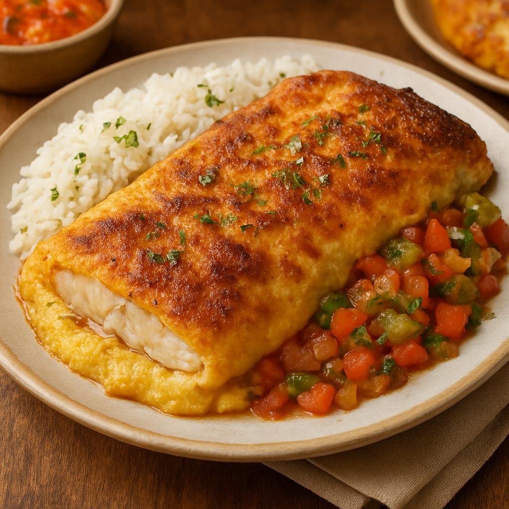 Entree: Brazil – Amazonas – Pirarucu de Casaca (Pirarucu in a Coat) recipe