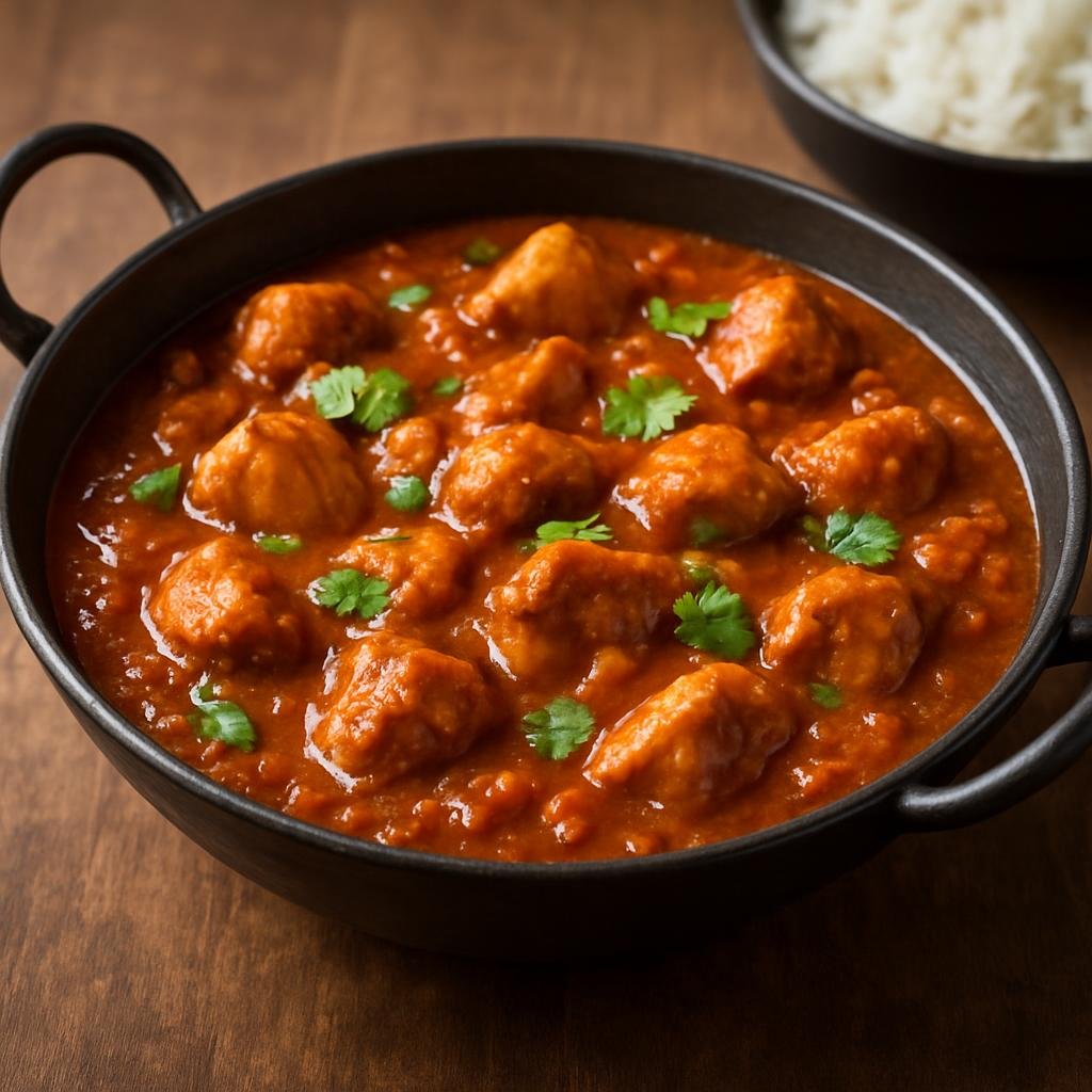Entree: United Kingdom – British Indian Cuisine – بالٹی چکن ➤ Balti Chicken (Wok-style chicken curry) recipe