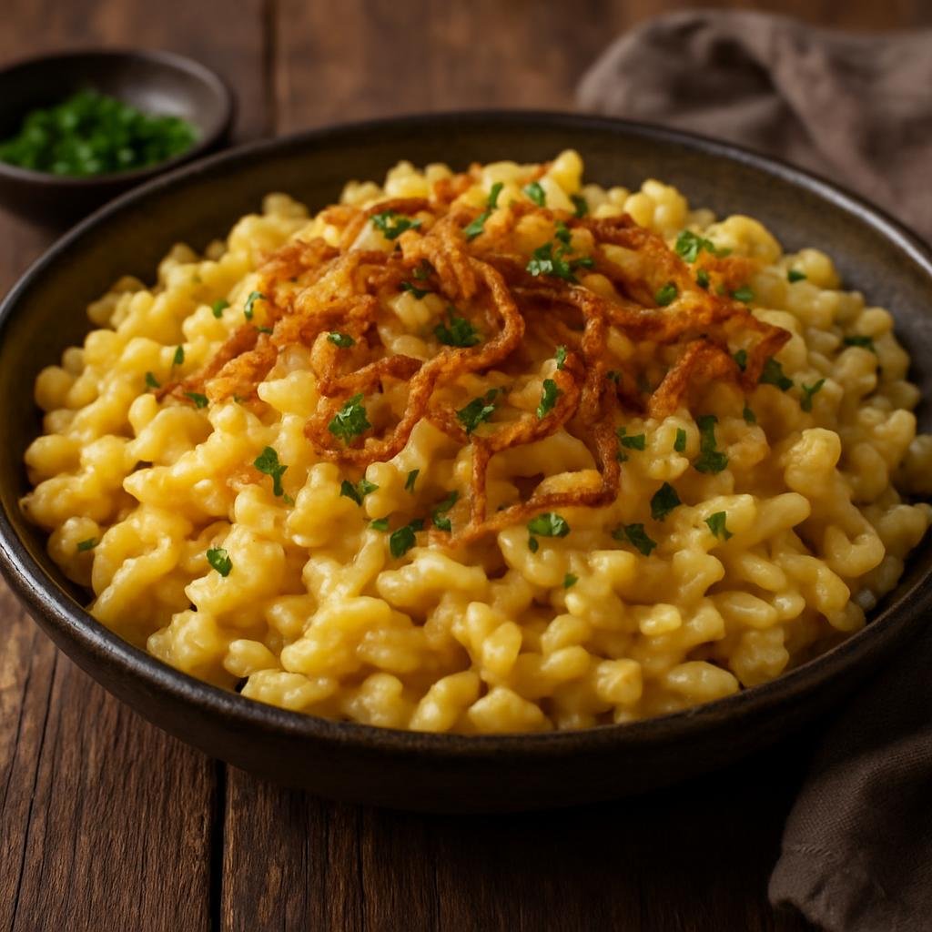 Entree: Austria – Central Culinary Region – Käsespätzle (Cheese Spätzle) recipe