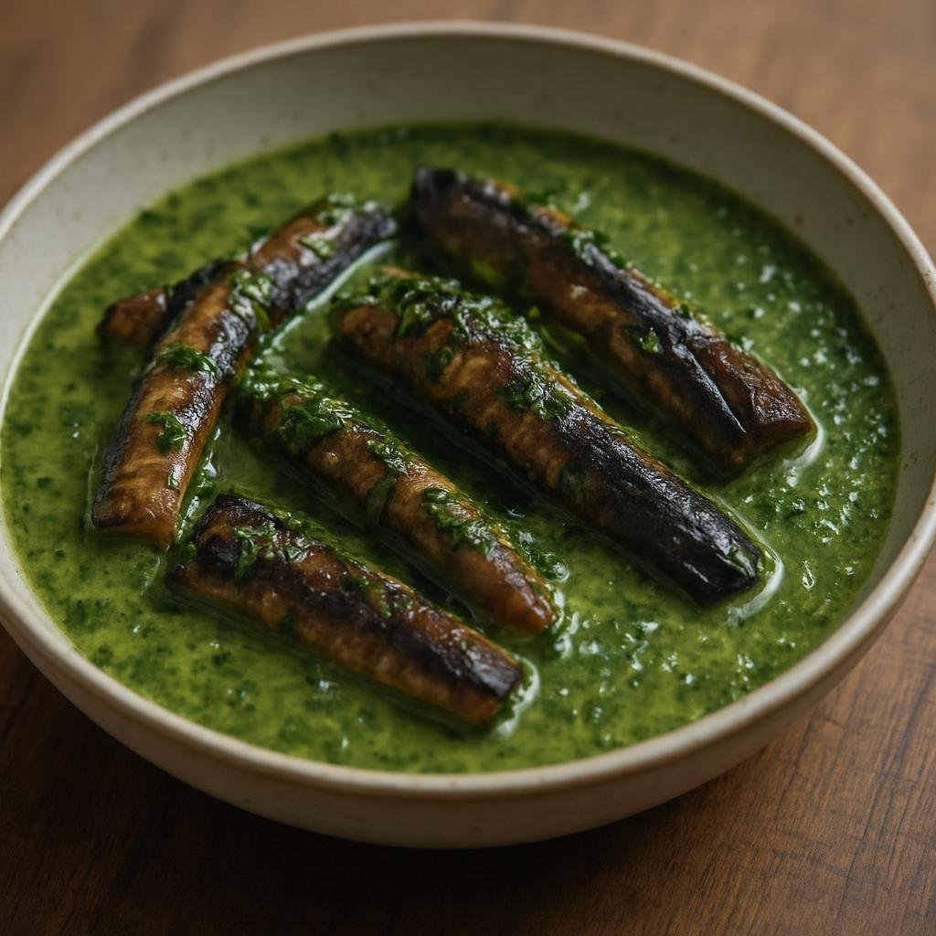 Entree: Belgium – Belgian Coast – Paling in 't Groen (Eel in the Green Sauce) recipe