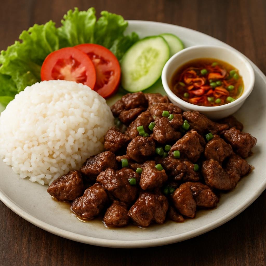 Entree: Cambodia – Central Culinary Region – លុកឡាក់ Lok Lak (Stir-fried marinated beef) recipe