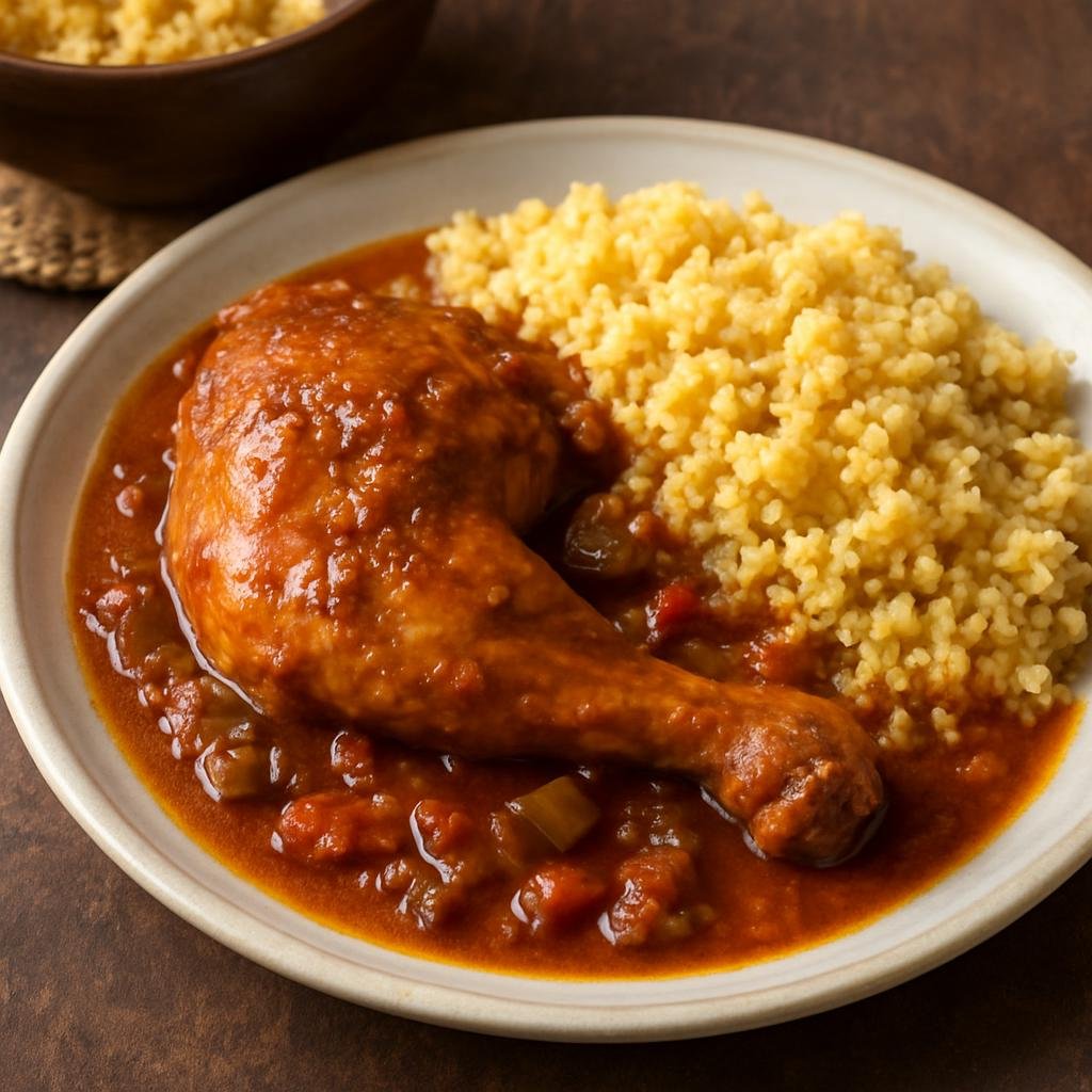 Entree: Burkina Faso – Central Culinary Region – Poulet Bicyclette (Bicycle Chicken) recipe