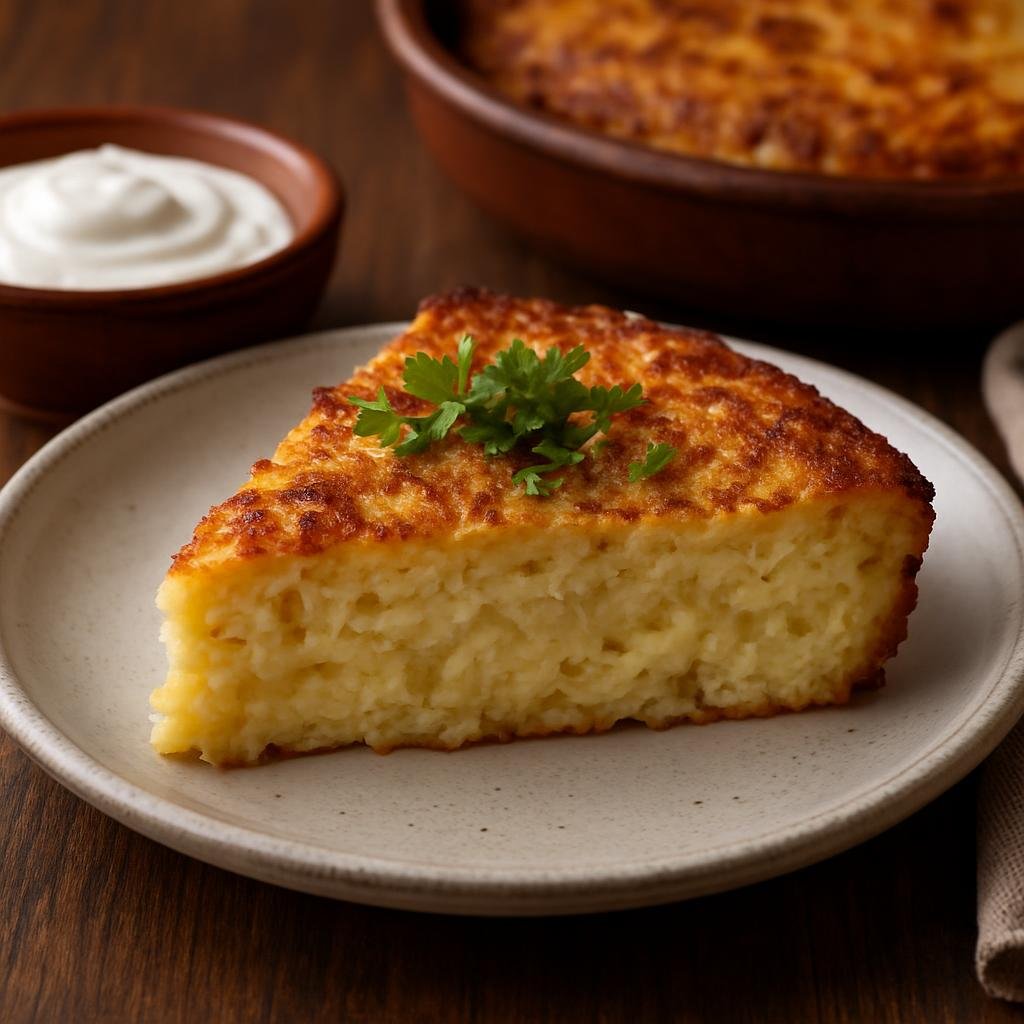 Entree: Lithuania – National Cuisine – Kugelis (Potato pudding) recipe