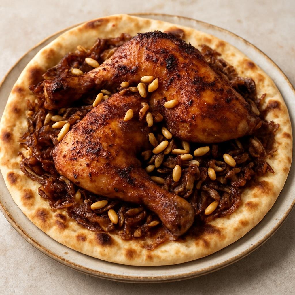 Entree: Palestine – National Cuisine – المسخن ➤ Musakhan (sumac-roasted chicken on flatbread) recipe