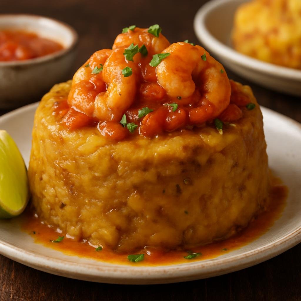Entree: Puerto Rico – National Cuisine – Mofongo (Mashed fried plantains) recipe