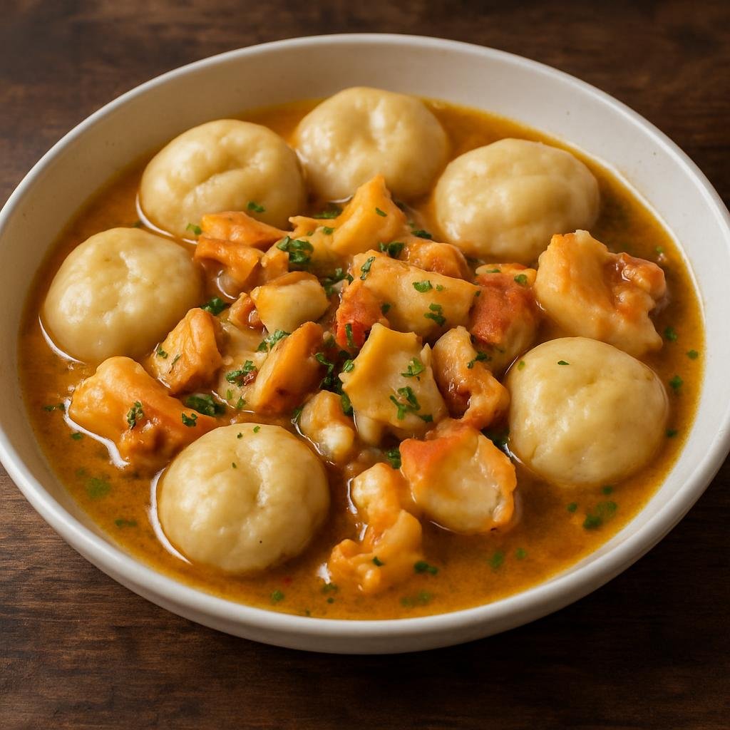 Entree: Sint Maarten (Dutch part) – National Cuisine – Conch and Dumplings recipe