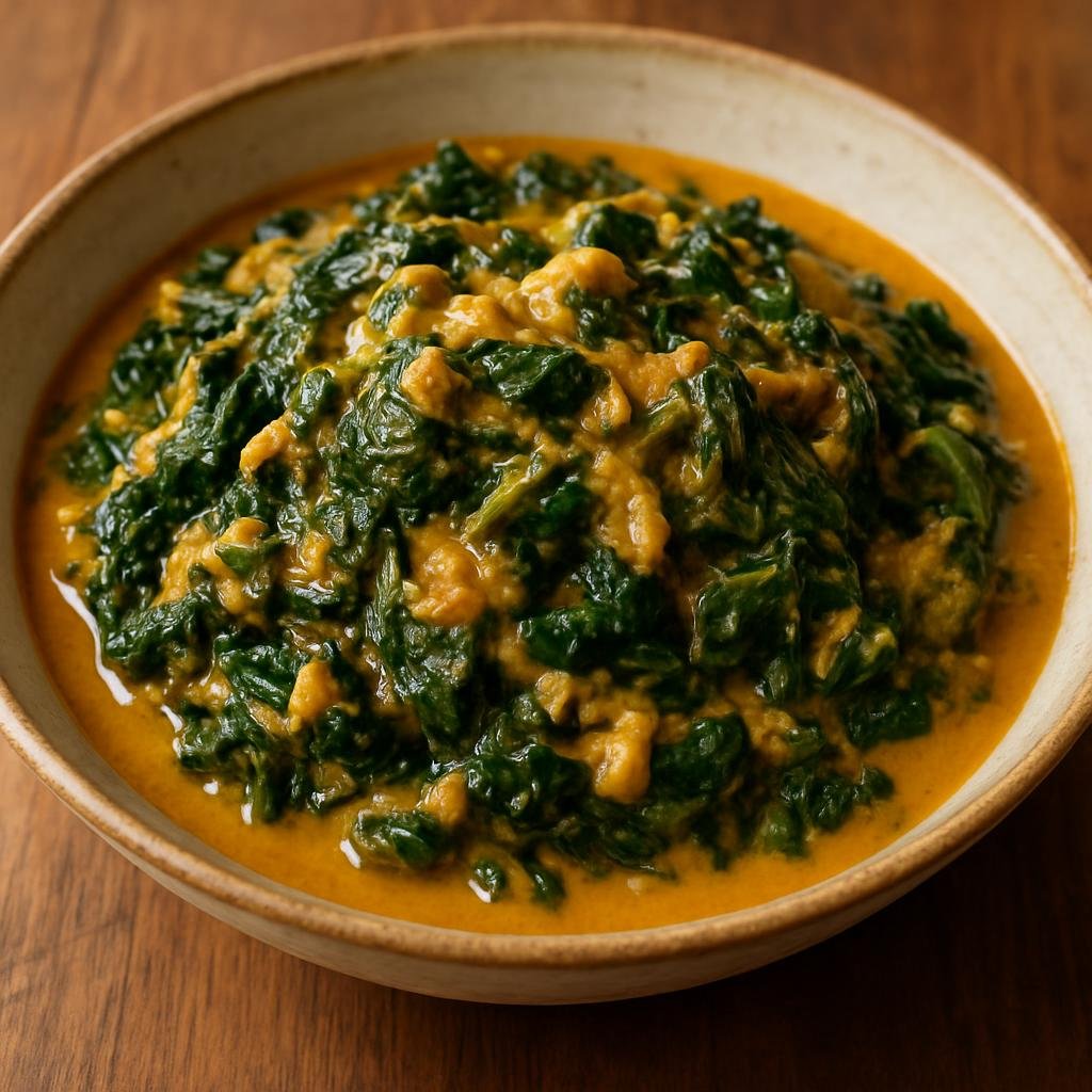 Entree: Zimbabwe – National Cuisine – Muriwo unedovi (Leafy greens in peanut sauce) recipe