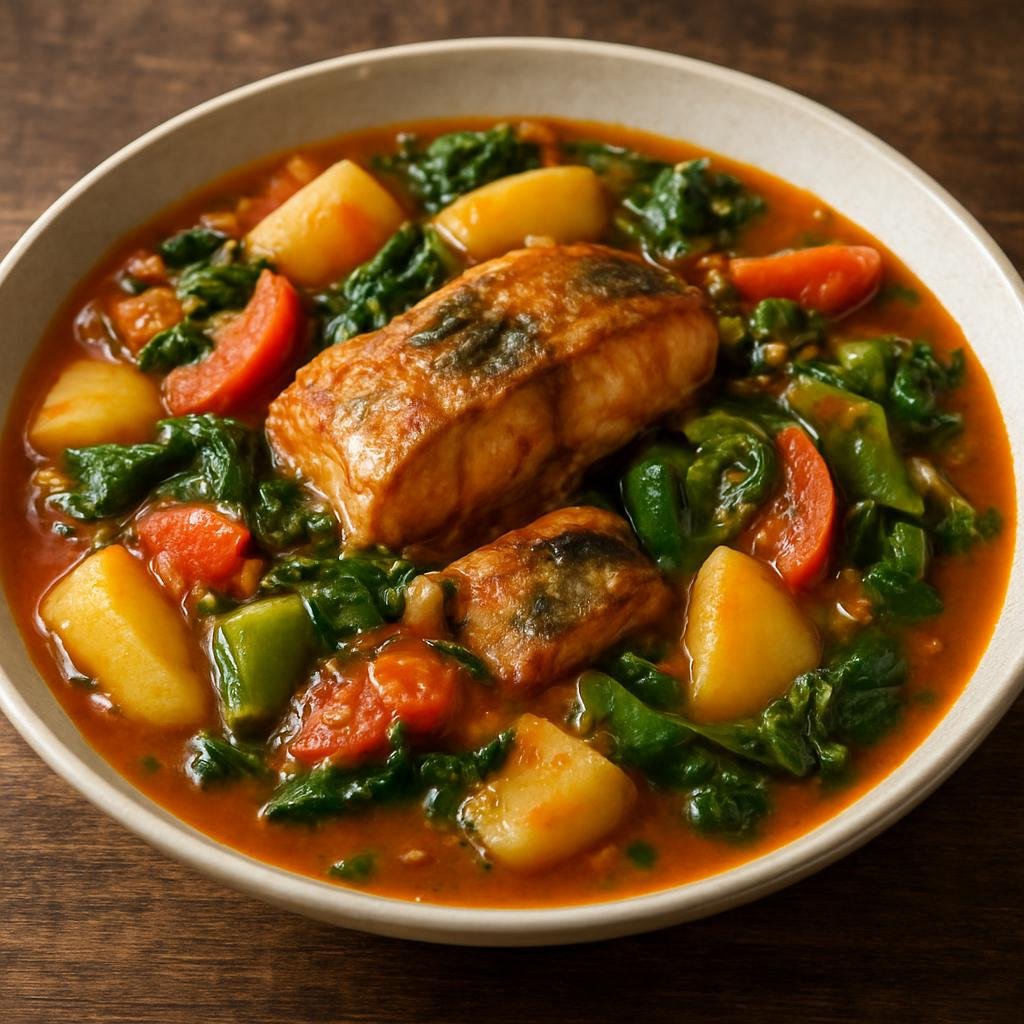Entree: Angola – Calulu (Angolan fish and vegetable stew) recipe
