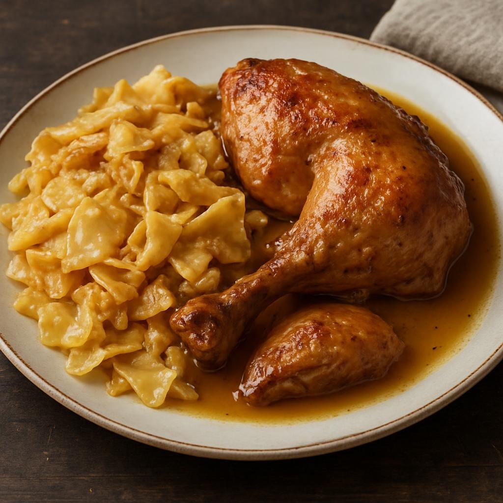 Entree: Croatia – Central Culinary Region – Purica s mlincima (Turkey with Mlinci) recipe