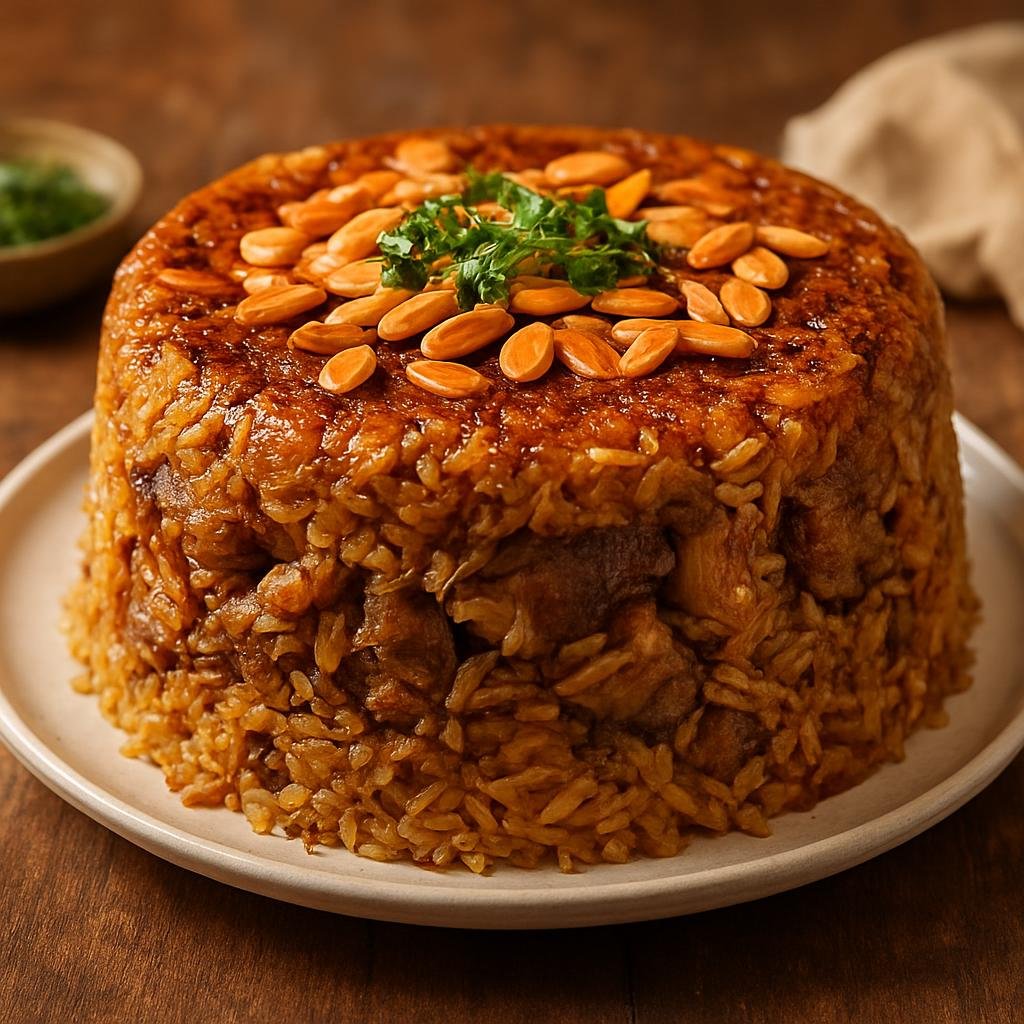 Entree: Jordan – مقلوبة ➤ Maqluba (Upside-down layered rice and meat) recipe