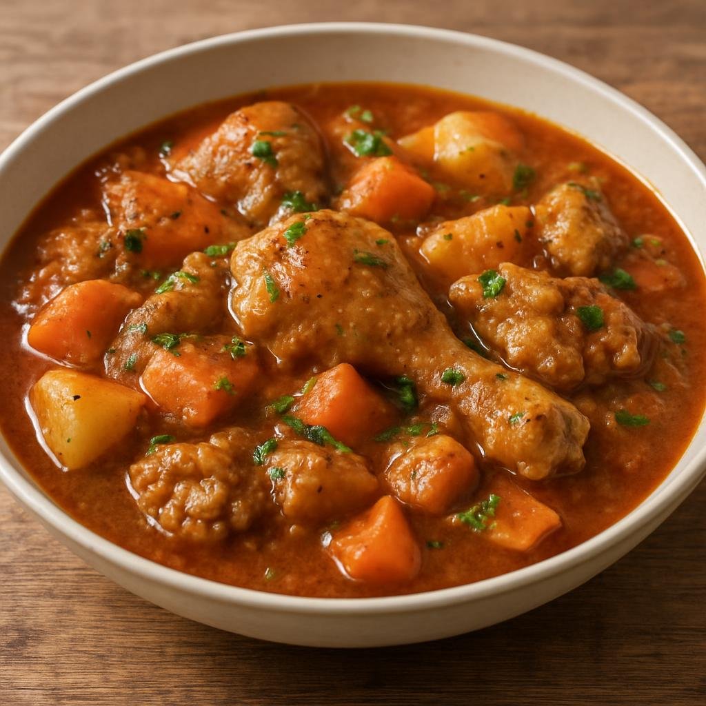 Entree: Lesotho – Sesotho Chicken Stew recipe