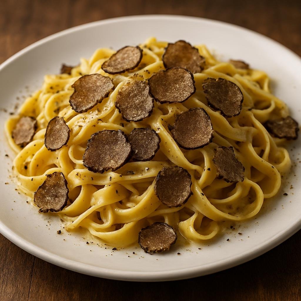 Entree: San Marino – Tagliatelle al tartufo (Tagliatelle with truffle) recipe