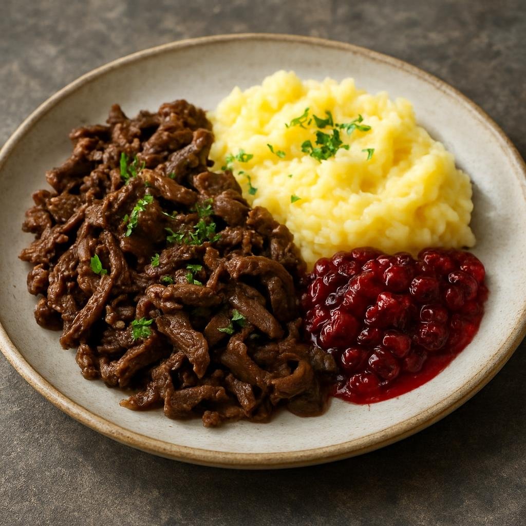 Entree: Finland – Central Culinary Region – Poronkäristys (Sautéed reindeer) recipe