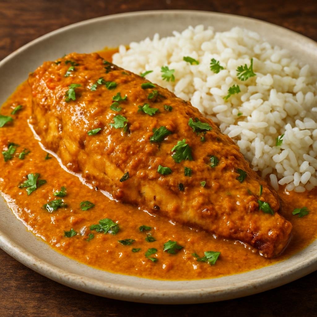 Entree: Kenya – Coastal Swahili Kenya – Samaki wa Kupaka (Fish with coconut-peanut sauce) recipe