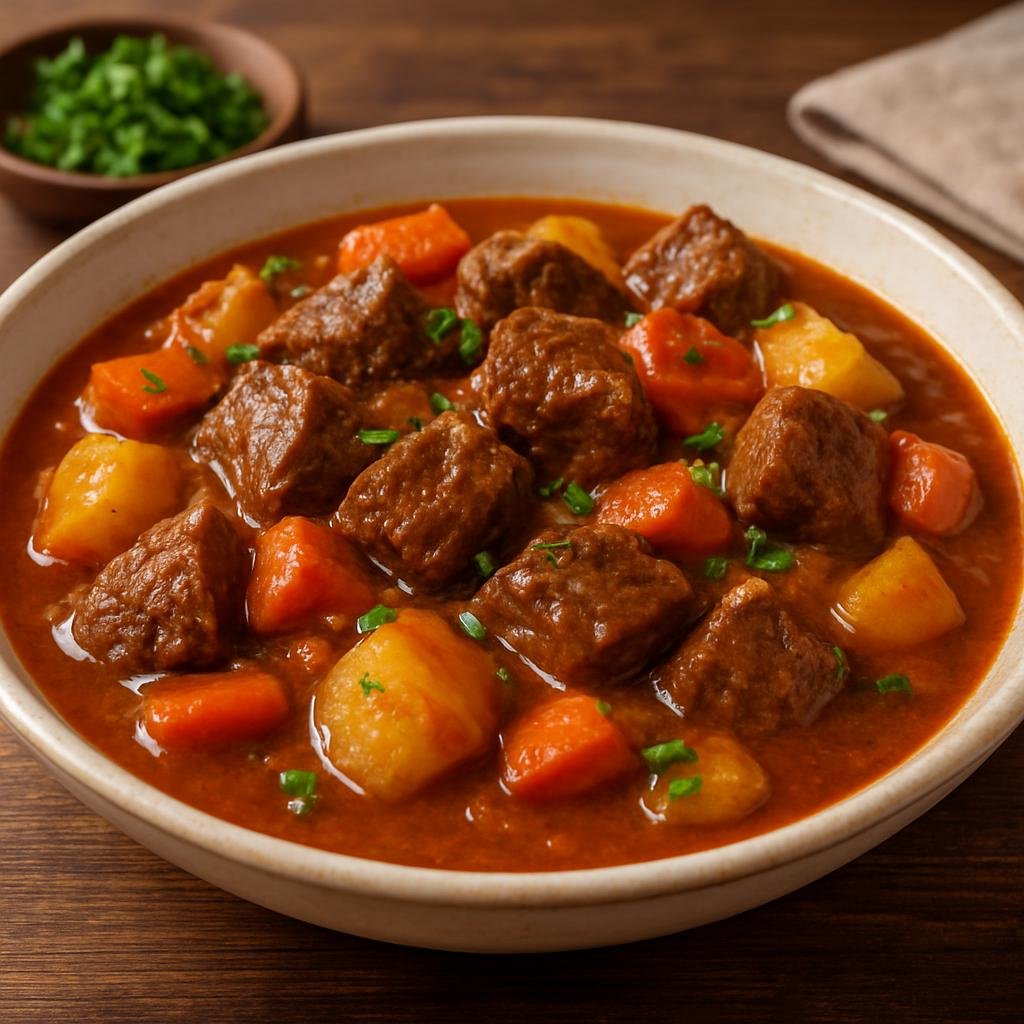 Entree: Romania – Banat – Tocană de vită (Beef stew) recipe