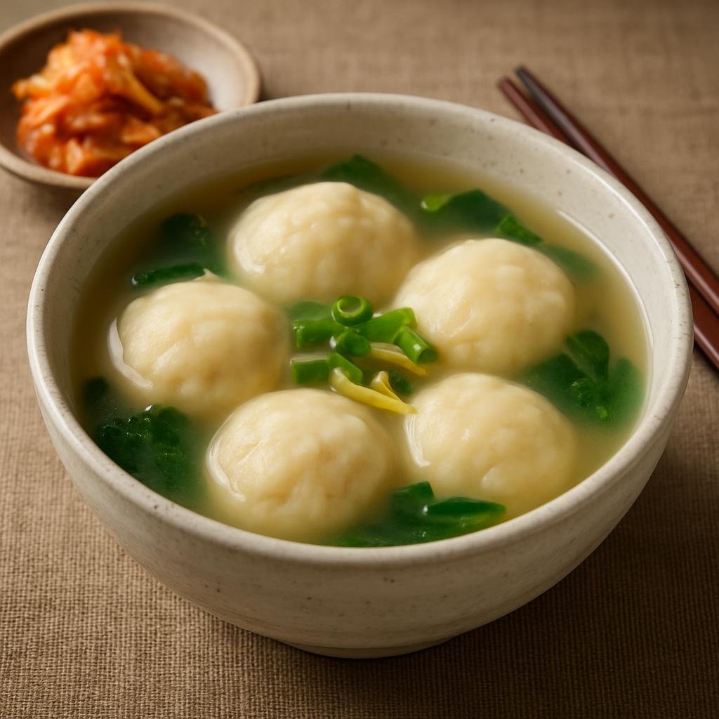 Entree: South Korea – Gangwon – 감자옹심이 ➤ Gamja Ongshimi (Potato Dumpling Soup) recipe