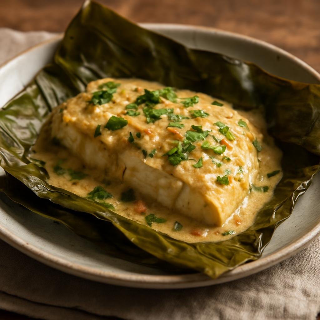 Entree: Comoros – Central Culinary Region – M'tsolola (Coconut-steamed fish in banana leaves) recipe