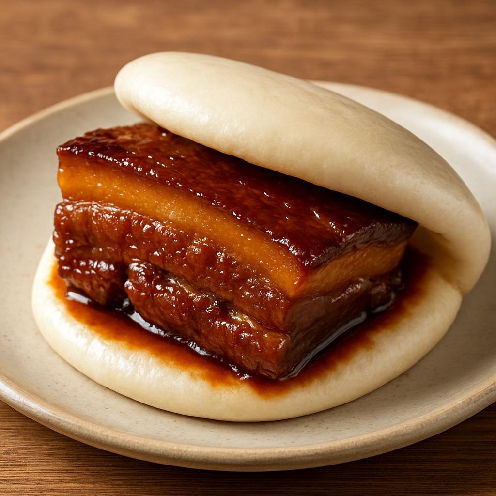 Entree: Singapore – Chinese Singapore – 焢肉包 ➤ Kòng ròu bāo (Soft steamed bun filled with braised soy-simmered pork belly) recipe