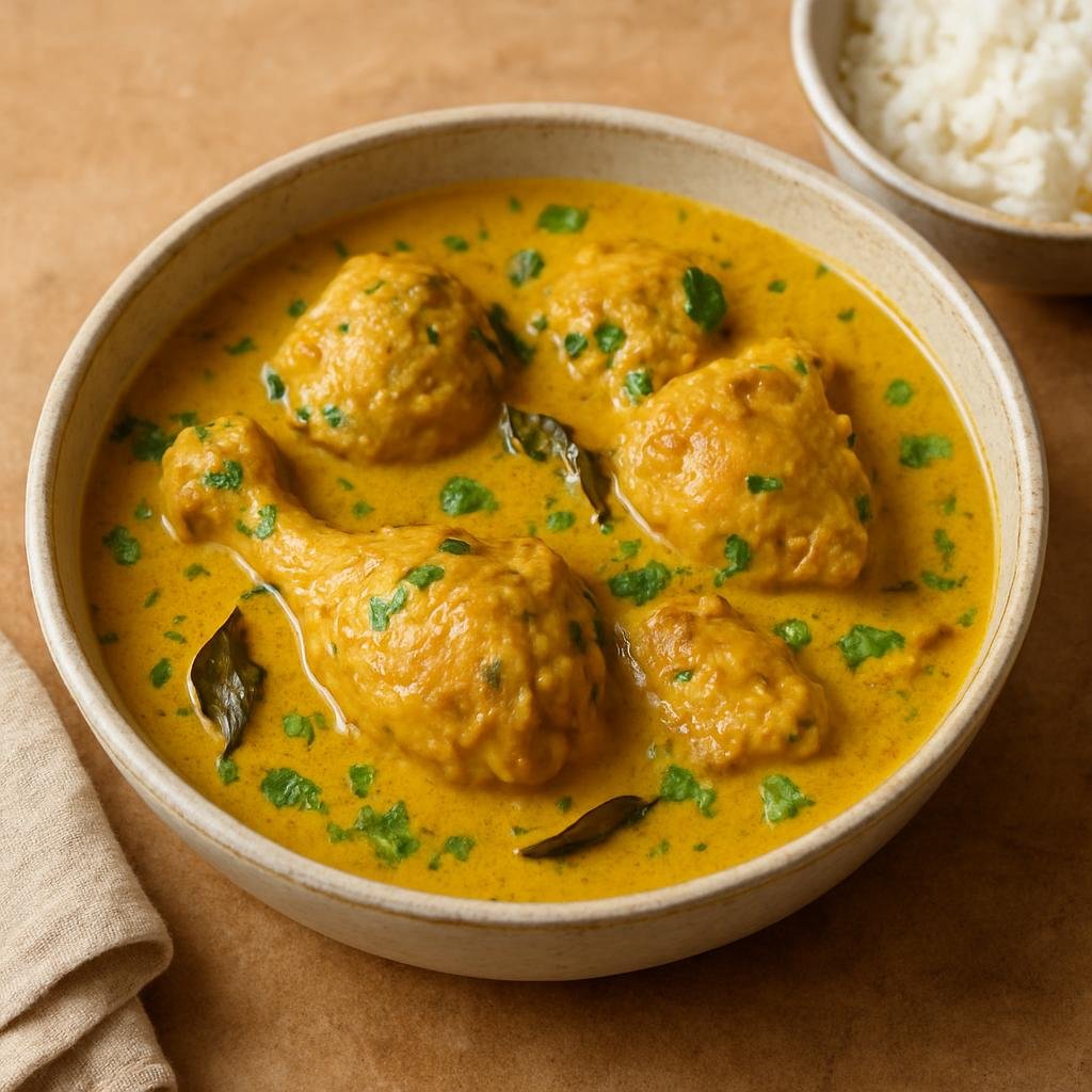 Entree: British Indian Ocean Territory – Central Culinary Region – Coconut Milk Chicken Curry (Chicken simmered in fragrant coconut milk and island spices) recipe