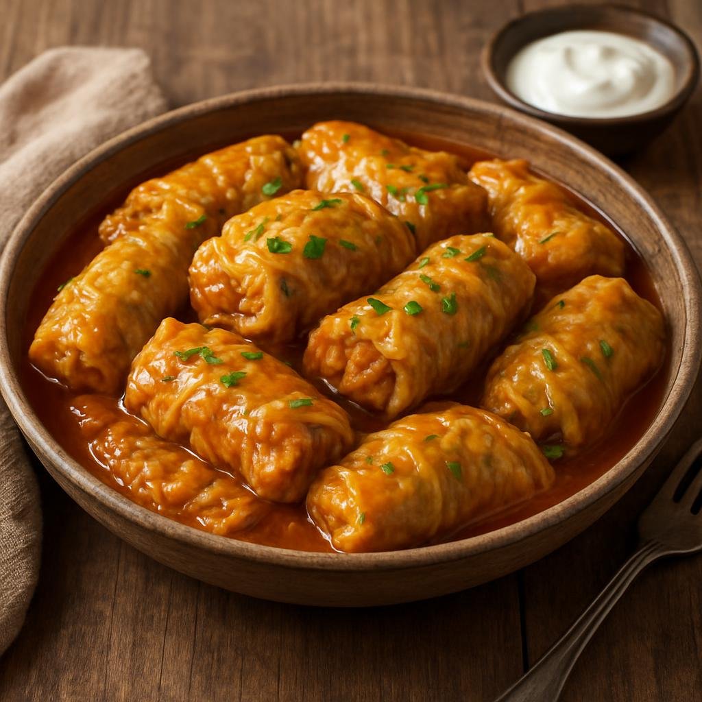 Entree: Croatia – Central Culinary Region – Sarma (Pickled cabbage leaves filled with seasoned minced meat and rice, slowly braised until tender) recipe