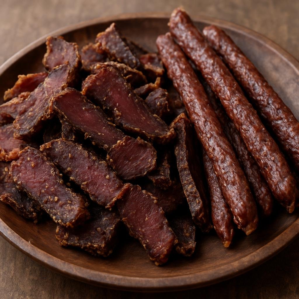 Entree: Namibia – Biltong and Droewors (Salt-cured, spiced air-dried beef and spiced dried sausage from Southern African tradition) recipe