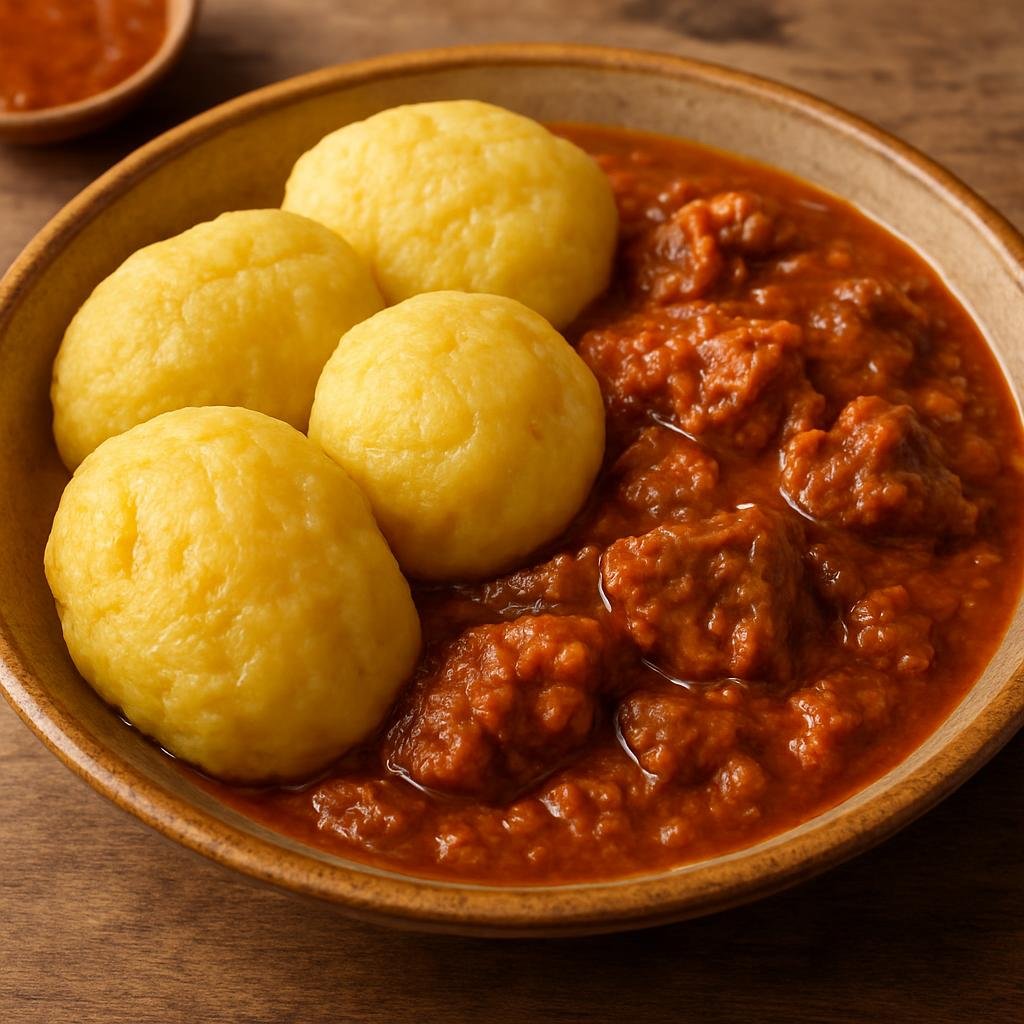 Entree: Togo – Djenkoume (Firm steamed corn and cassava dumplings commonly served with savory West African stews) recipe